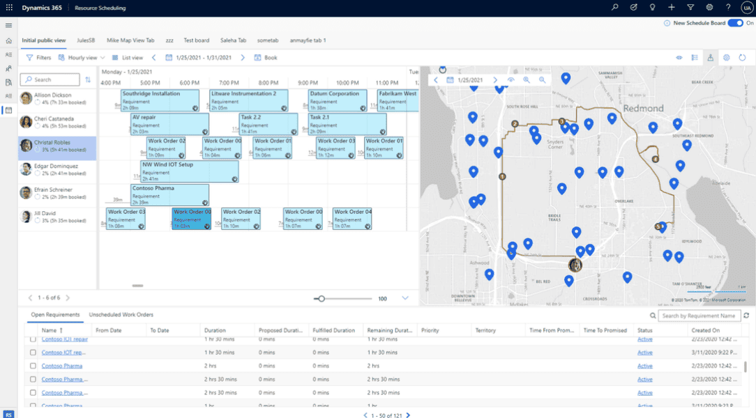 Dispatch the right technican - automated scheduling