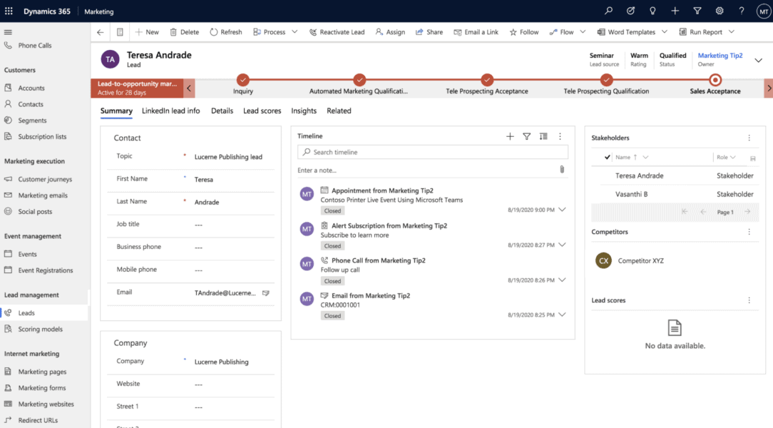 Dynamics 365 Customer Insights unified environment